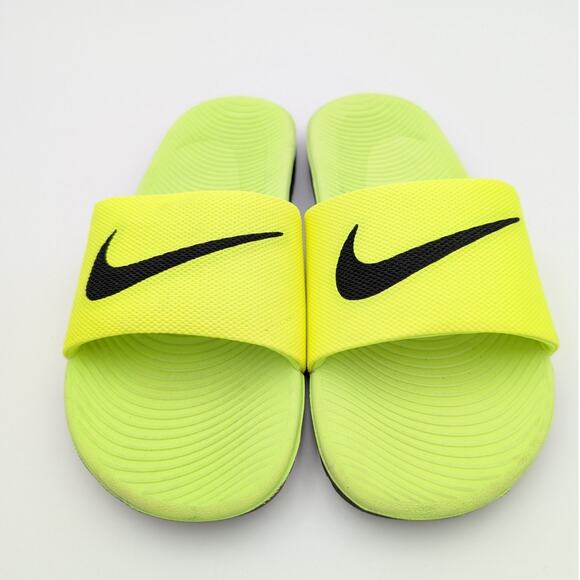 Nike Kawa Slide Sandals #819352-700 Unisex Kids Volt/Black Size US5Y EU37.5 - Picture 9 of 11
